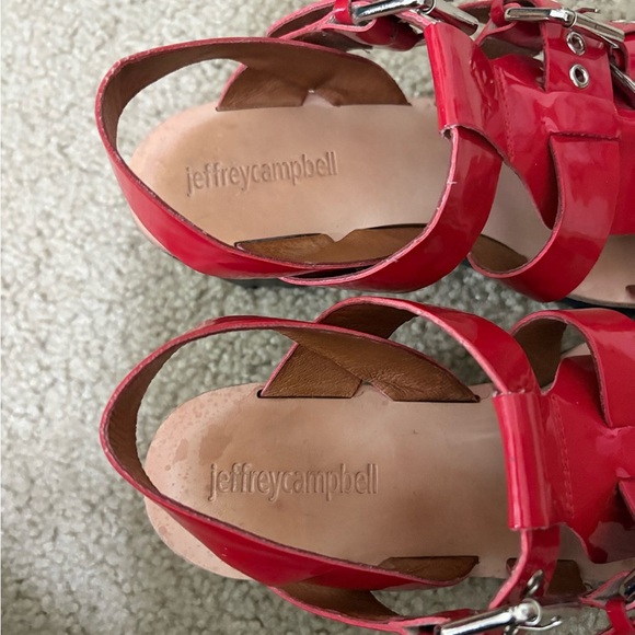 Jeffrey Campbell Red Riveter Lugged Buckle Sandal 6 - Picture 4 of 11